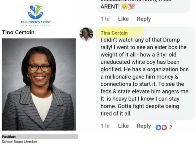 School Board Member Mocks Funeral, Sparks Outrage! —  Tina Certain controversy, Alachua School Board accountability, education policy criticism