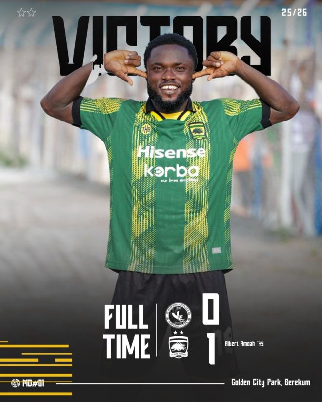 Shock as Amoah Ends Berekum Chelsea's 15-Year Home Streak! —  Albert Amoah victory streak, Berekum Chelsea home record loss, Accra football match highlights