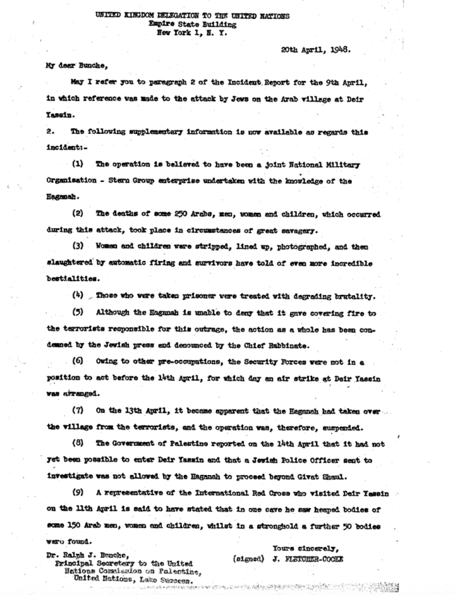Shocking 1948 Document Reveals Atrocities in Deir Yassin —  Deir Yassin massacre 1948, UN report on Middle East conflict, historical accounts of civilian casualties