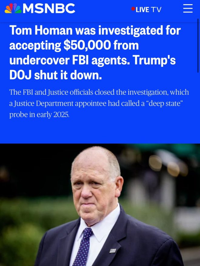 "Shocking Allegations: White House Border Czar Caught Accepting Bribe on Tape, DOJ Closes Case Under Trump Administration" — Trump border corruption scandal, Government contract bribery case, FBI investigation shutdown