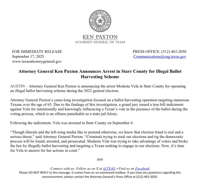 "Shocking Arrest in Starr County: Illegal Ballot Harvesting Scheme Exposed!" —  election fraud arrest, ballot harvesting scandal, Starr County news