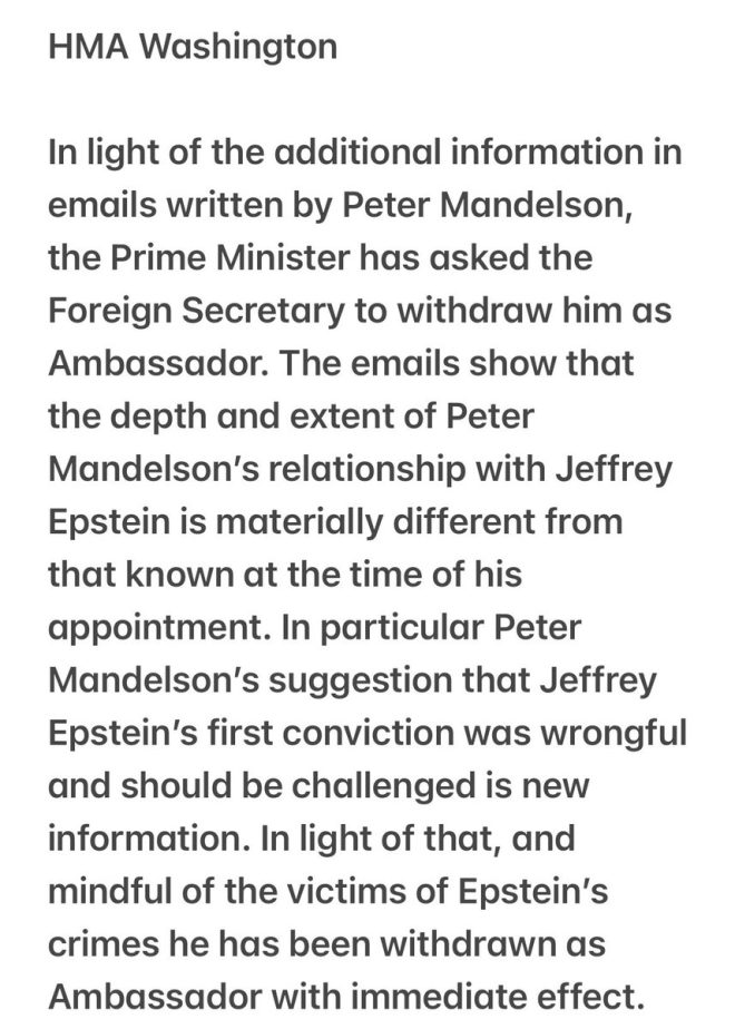 Shocking Dismissal: PM Axes Mandelson Over Secret Emails! —  political scandal UK 2025, government reshuffle news, Mandelson controversy updates