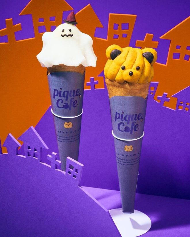 "Shocking Halloween Limited Edition Crepes and Pumpkin Custard Ice Cream at Gelato Pique Cafe - What's the Controversy?" —  Halloween exclusive crepe, Pumpkin bear and ghost, Gelato Pique Cafe
Spooky themed dessert, Halloween limited edition, Pumpkin pudding ice cream
Ghostly Halloween treat, Pumpkin bear dessert, Gelato Pique Cafe 2025