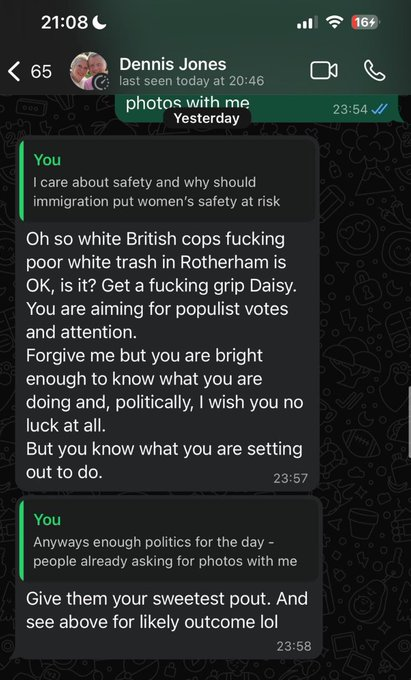 Shocking: Labour Council Leader Calls Grooming Gang Victims "White Trash" - Outrage and Calls for Resignation! —
Peterborough City Council scandal
Grooming gangs controversy
Dennis Jones whatsapp message outrage
