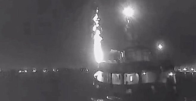 Shocking Photos: Flotilla Bombing Sparks Global Outrage! —  flotilla attack visuals, maritime conflict photos, naval bombing news 2025