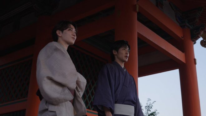 Snow Man's Watanabe Shohei & Meguro Ren Cause Controversy in Kyoto Trip! From River Rafting to Kimono-wearing, What's Next? Stay Tuned! 🌟 #TravelingSnowMan #TravelSno —  
Kyoto Travel Experience, Snow Man Shota Watanabe, Meguro Ren Duo
River Boating Adventure, Japanese Cuisine Delights, Travel Show Episode 5
Clear Water Temple Sunset, Traditional Kimono, Snow Man Travel Show