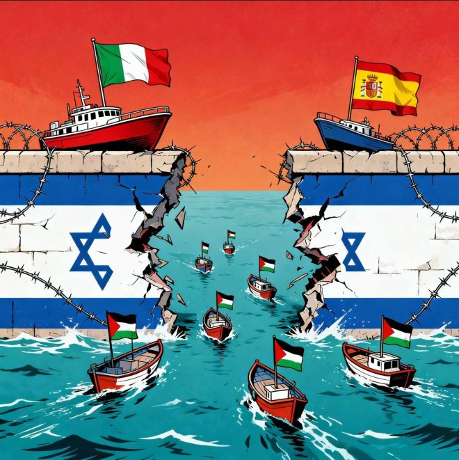 #Spain and Italy team up to protect Global Sumud Flotilla - What's really going on in international waters? 🚨🌊🔥 —  Italy Navy Assistance, Spain Naval Protection, Global Sumud Flotilla Support
