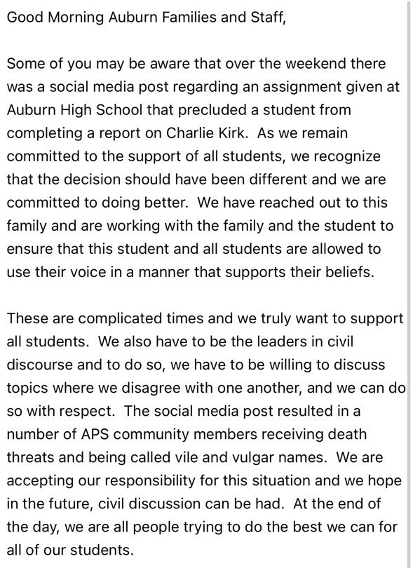 Superintendent's Hero Assignment Controversy Sparks Outrage —  Auburn Schools policy change, school assignment controversy, student hero project debate