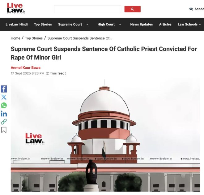 Supreme Court Shocks: Priest's Rape Sentence Suspended! —  Catholic Priest Rape Conviction Appeal, Supreme Court Suspends Sentence 2025, Minor Victim Justice Case