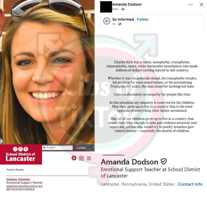 Teacher Accuses Charlie Kirk of Hate: What’s Next for SDoLancaster? —  Amanda Dodson controversy, Lancaster teacher ethics, Charlie Kirk hate speech allegations