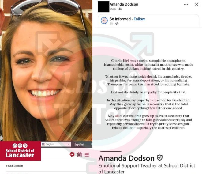 Teacher Sparks Outrage: No Sympathy for Charlie Kirk! —  Amanda Dodson teacher spotlight, Pennsylvania educator controversy, viral teacher moments 2025