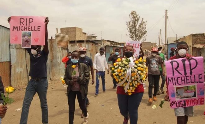 "Teacher at New View Academy kills student for wrong answer, bribes classmates to stay silent. Protester arrested, taken to court." —  Kayole teacher murder case, Jennifer Michelle Achieng tragedy, New View Academy controversy