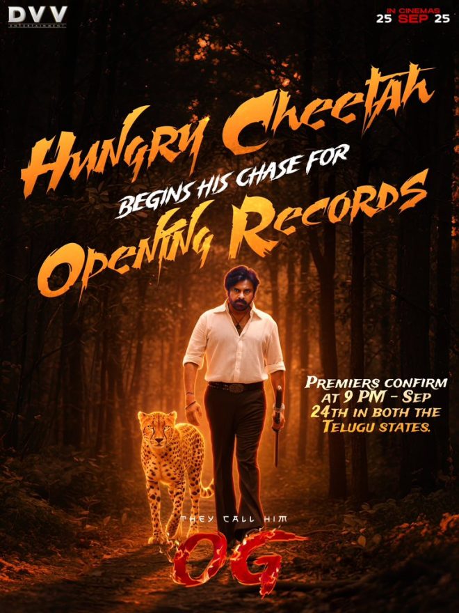 The Hungry Cheetah's Controversial 9 PM Hunt Premiere! —  Telugu movie premieres September 2025, record-breaking hunts in Telugu cinema, The Hungry Cheetah movie launch