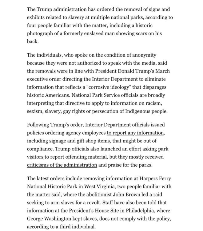Trump Administration Erases Slavery History from Parks! —  historic preservation, national park controversies, slavery exhibit removal