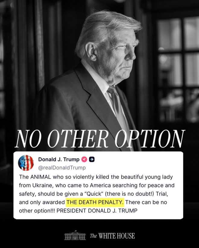 Trump Demands Death Penalty for Ukrainian Lady's Killer —  justice for victims, Ukrainian safety concerns, death penalty debate 2025
