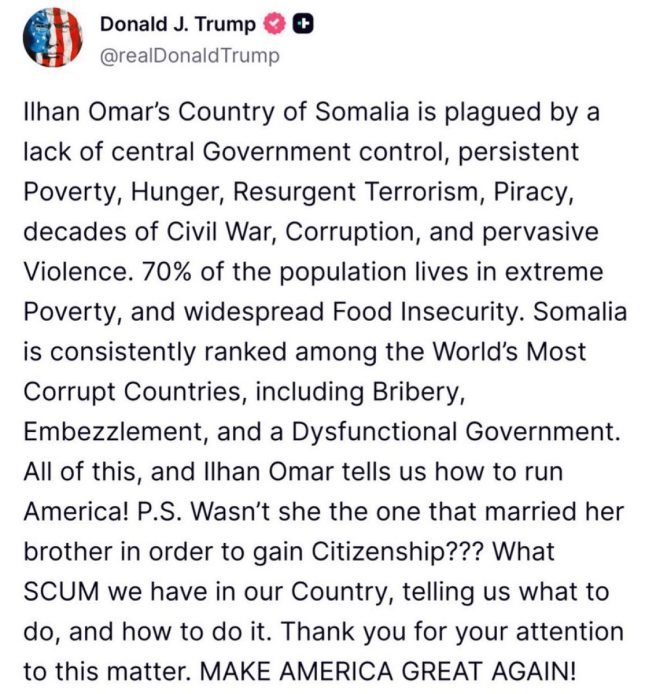 "Trump Slams Ilhan Omar as 'SCUM' and Accuses Her of Marrying Brother in Shocking Attack - No Coming Back" —  Ilhan Omar scandal, Trump controversy, Political feud