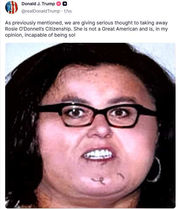Trump Threatens O'Donnell's Citizenship: A New Low? — Trump Citizenship Controversy, Rosie O’Donnell Citizenship Debate, Political Disputes in America 2025