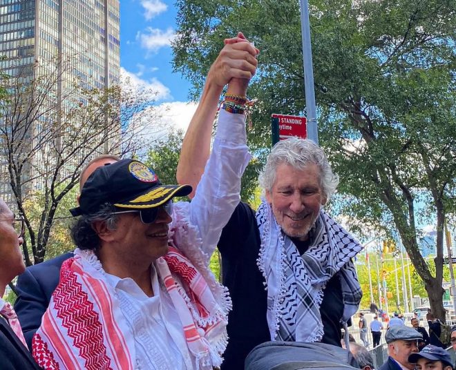 "U.S. Revokes Colombian President's Visa for Anti-Israel Remarks" —  Colombian President visa revoked, US State Department decision, Petro protests in New York