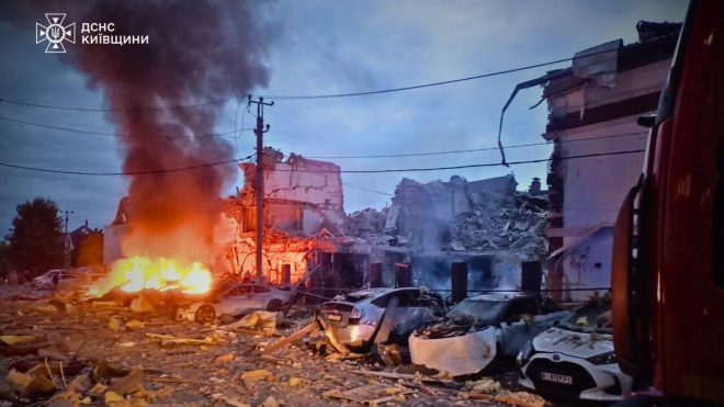 "Unprecedented Russian Attack on Ukraine: 500 Drones, 40 Missiles, and Iranian 'Shaheds' in the Sky" —  Russian invasion Ukraine, Kinzhal missile attack, Drone strike terror