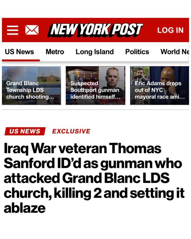 Veteran Church Shooter: A Troubling Twist in Grand Blanc —  Grand Blanc church shooting news, Michigan veteran shooter identified, Thomas Jacob Sanford arrest 2025