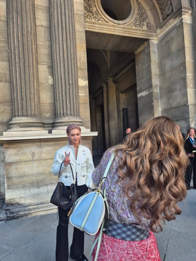 "Lisa's Shocking Photo of Felix Sparks Fashion Week Debate!"  

LISA PARIS FASHION WEEK  
LISAxLVSS26  
LISAxLouisVuitton   —  Lisa captures Felix's candid moments, Paris Fashion Week 2025 photography, Lisa and Felix fashion photography fun