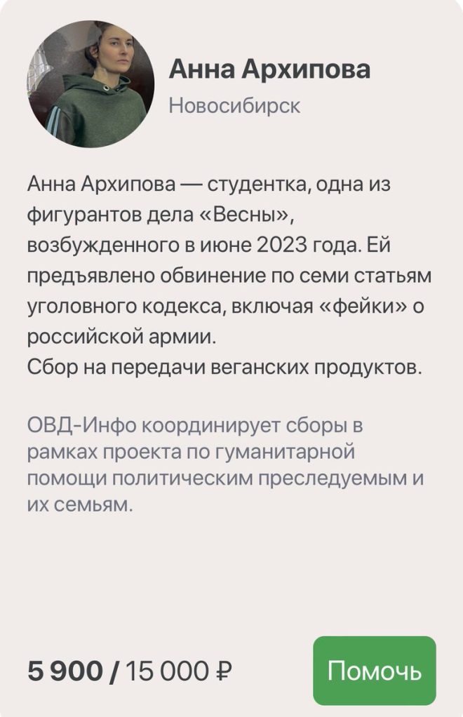 Поможем Анне Архиповой: 9 тыс. до веганских мечт! — веганские продукты 2025, благотворительный сбор 2025, поддержка Анны Архиповой