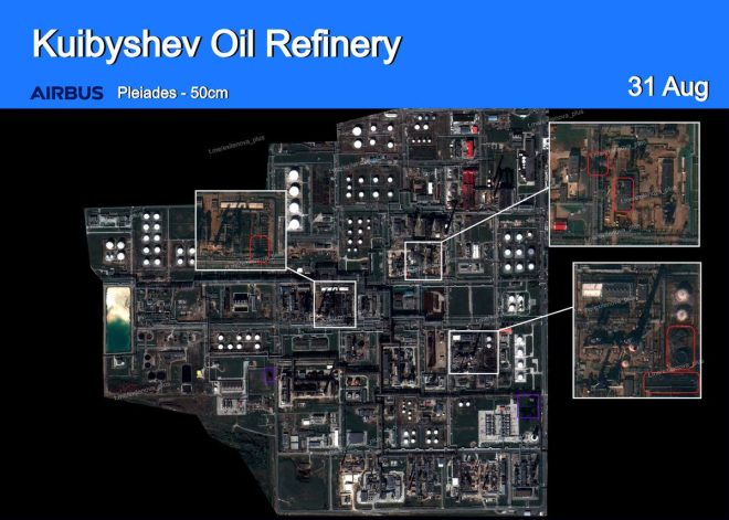Ужасные последствия: атака на нефтепереработку в Самаре — Спутниковые изображения атаки на завод, Последствия авиаударов по нефтеперерабатывающим заводам, Анализ повреждений нефтехимических объектов 2025