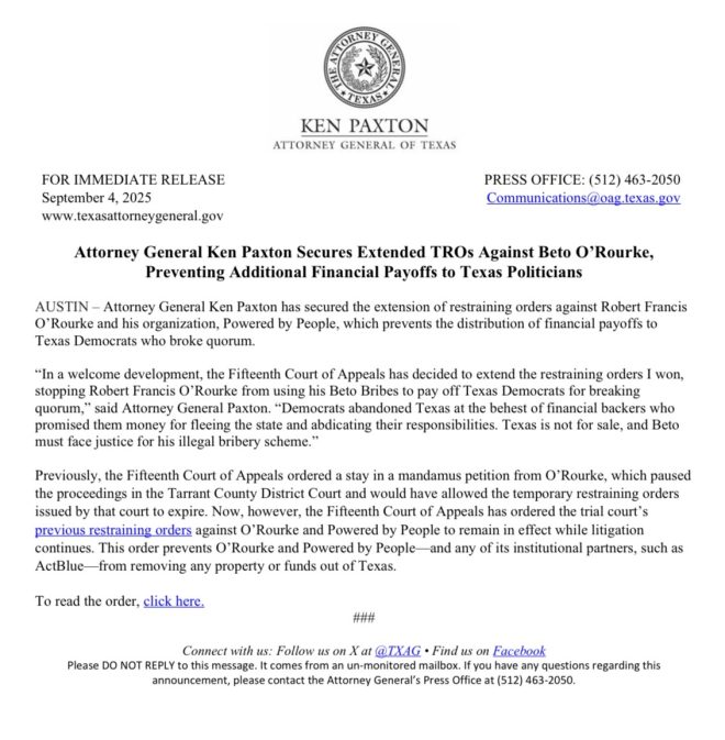 — Beto O'Rourke corruption scandal, Texas bribery scheme, legal victory against Beto