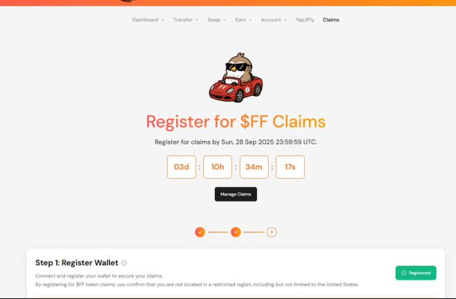 倒數3天！$FF代幣錢包登記不容錯過 —  Falcon 代幣申請, 錢包登記截止, Buidlpad 最新資訊