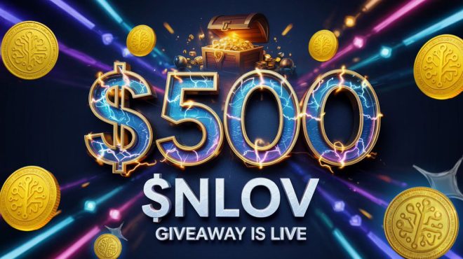 惊喜来袭！$500 NLOV 代币抽奖等你参与！ —  兄弟们，周末快乐 代币抽奖, NLOV 代币空投活动, Neurolov 福利抽奖