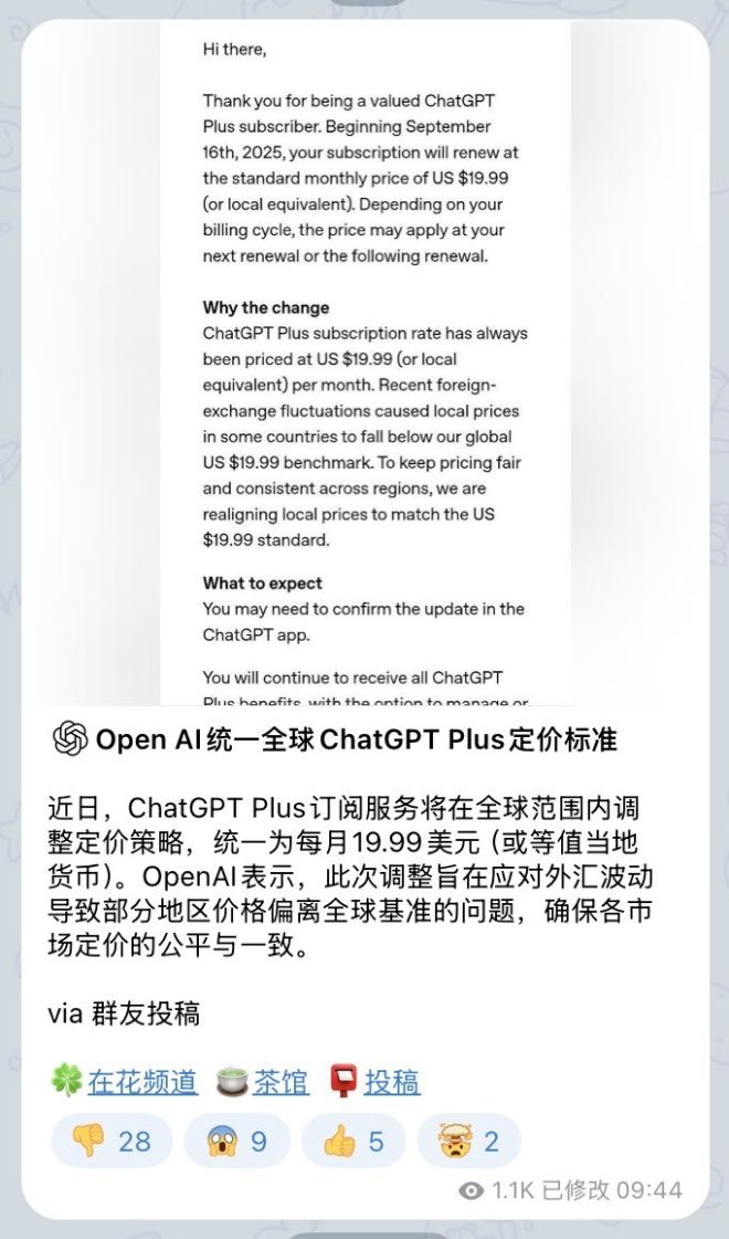 抓住机会！GPT Plus 价格即将上涨！ —  突发新闻, GPT Plus 价格上涨, 低利率国家购买漏洞