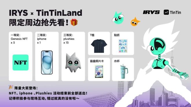 明天Irys活动奖品揭晓！你准备好了吗？ —  明天活动奖品, Irys中国行, 现场抽奖活动