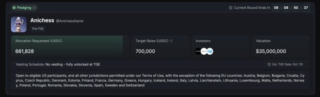 最新动态：$CHECK代币公售即将开启！ —  $CHECK代币公售, Kaito Launchpad项目, AnichessGame动态