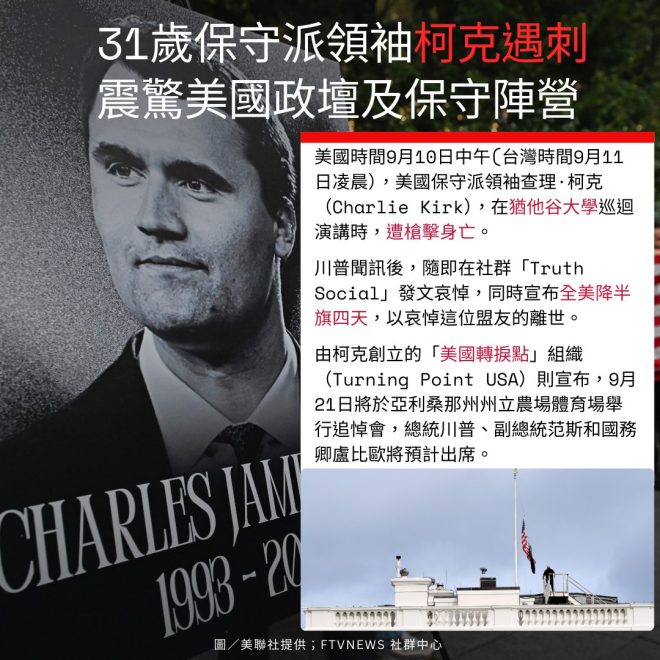 查理‧柯克遇刺：全球保守派的震撼與疑問 —  美國保守派政治, 查理柯克事件分析, 全球保守運動反應