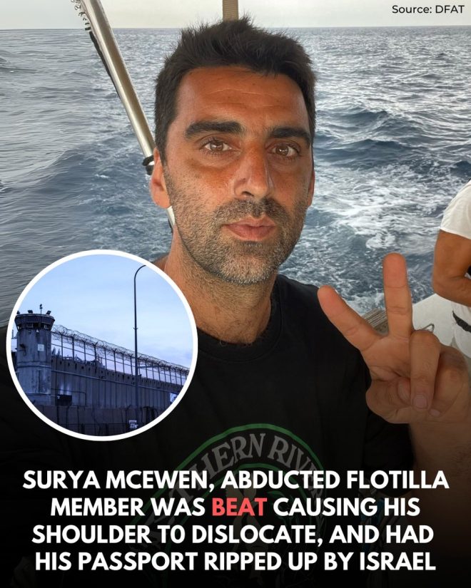 Australian Activist Surya Mcewen's Passport Torn by Israeli Soldiers on Vessel - Controversial Treatment at Ashdod Port Exposed —  Australian activist, Surya Mcewen, passport incident, vessel interception
Ashdod Port treatment, Surya Mcewen, activist exposure
Israeli soldiers, aggression, Australian activist, Ashdod Port.