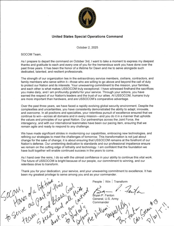 BREAKING: US Special Operations Commander Gen Bryan Fenton announces sudden departure - What's next for elite forces? —  Gen Bryan Fenton departure, US Special Operations Command news, Commander Fenton resignation