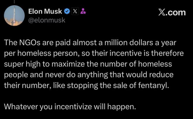 "Elon Musk reveals shocking truth: California NGOs pocketing $1 million per homeless person annually!" —  Elon Musk homeless scandal, Los Angeles Democrat spending, Homeless racket California