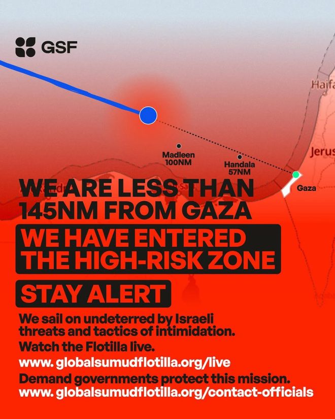 Global Sumud Flotilla Defies Threats, Heads to Gaza Zone! —  Gaza Freedom Flotilla 2025, International Maritime Solidarity, Gaza Blockade Resistance