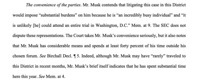 "Judge denies Elon Musk's request to move SEC case - Is justice being served or swayed by wealth?" —  Elon Musk legal battle, SEC lawsuit update, Judge Sparkle Sooknanan decision