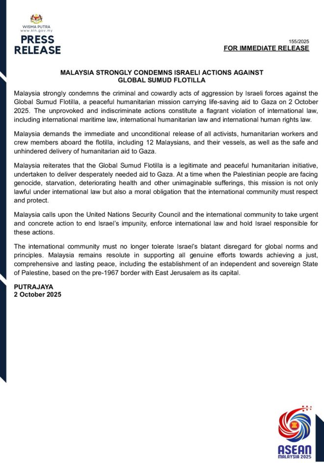 Malaysia's Bold Stance: Condemnation of Israel's Actions! —  Malaysia condemns Israeli actions, Global Sumud Flotilla news, Malaysia foreign policy 2025
