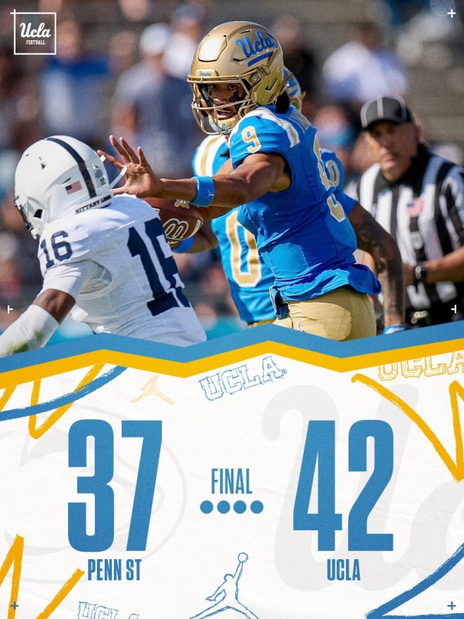 "Pure Heart Prevails: Bruins Shock No. 7 Penn State with Thrilling 42-37 Victory at Rose Bowl! #GoBruins" —  Kindness within, Genuine intentions, Loving spirit