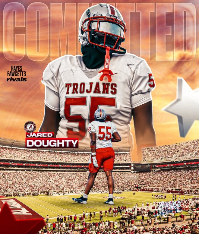 Shocking Commitment: OT Jared Doughty Chooses Alabama! — Jared Doughty Alabama commitment, 2026 offensive tackle recruitment, Crimson Tide football news