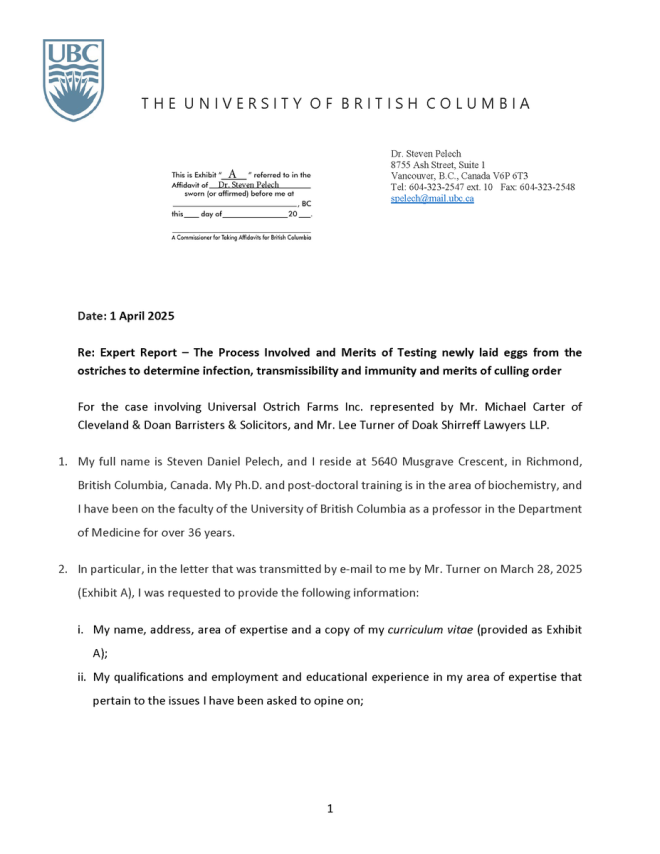 Shocking Court Rejection: Healthy Ostriches or Hidden Truth? —  Ostrich Farm Health Evidence, Federal Court Immunology Case, Dr. Steven Pelech Testimony 2025