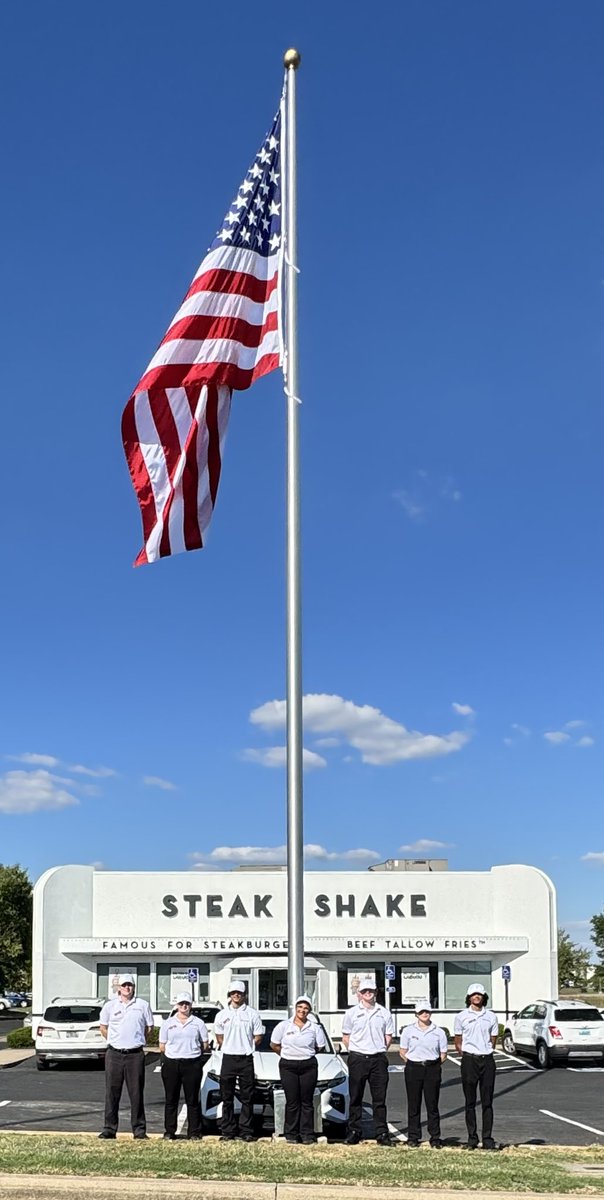Steak n Shake Sparks Debate with Massive Flag Installations! —  American flag displays, patriotic restaurant initiatives, Steak n Shake community support