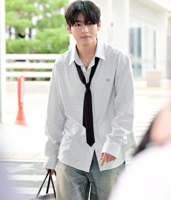 Taehyung's Airport Look: 1.2M Tweets Ignite Debate! —  Taehyung airport fashion, BTS star influence, Taehyung social media buzz 2025